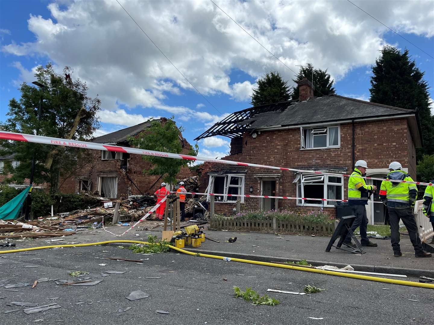 Emergency services at the scene in Dulwich Road (Richard Vernalls/PA)