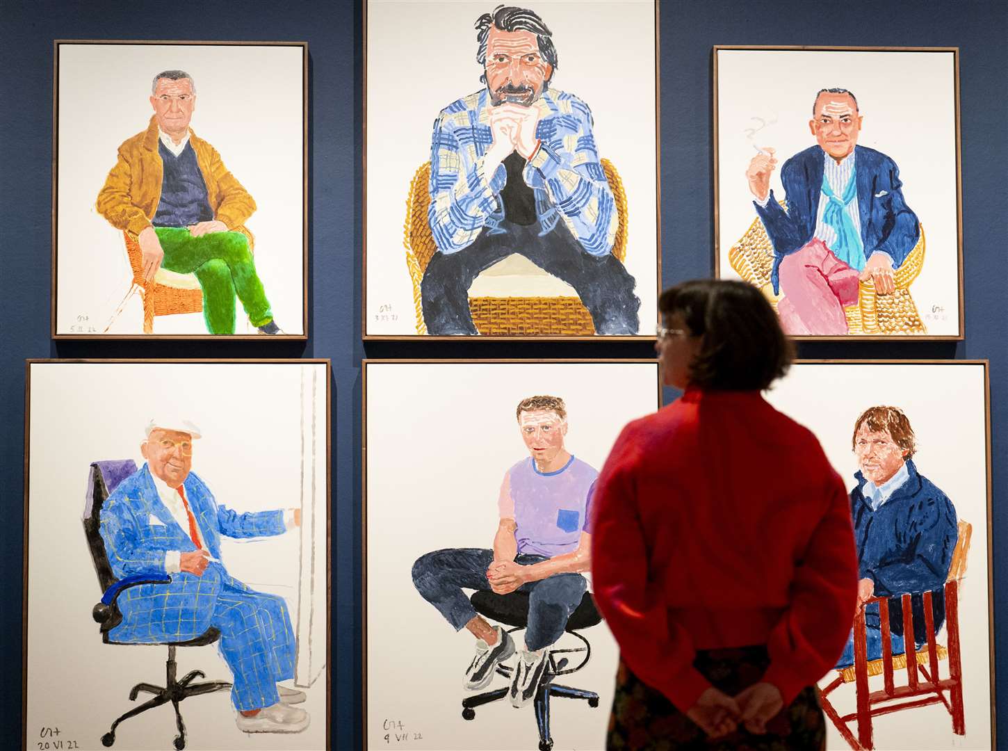 David Hockney: Drawing From Life features more than 30 new portraits on show for the first time (Jordan Pettitt/PA)