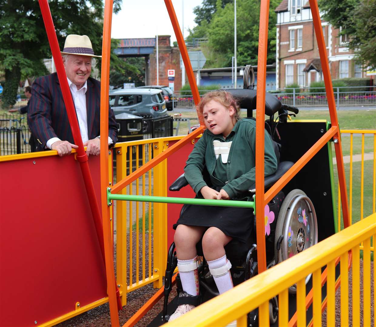 Youngsters Try Out New Wheelchair Swing In Radnor Park