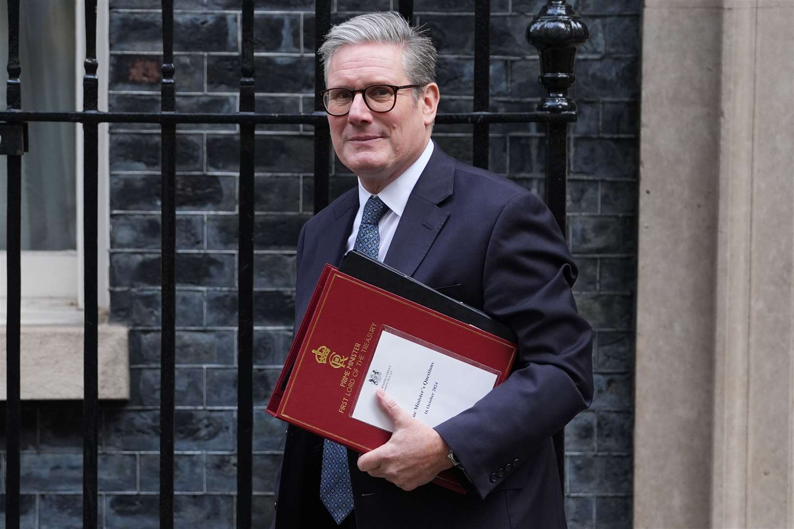 Prime Minister Sir Keir Starmer departs 10 Downing Street, London, to attend Prime Minister’s Questions at the Houses of Parliament (Lucy North/PA)