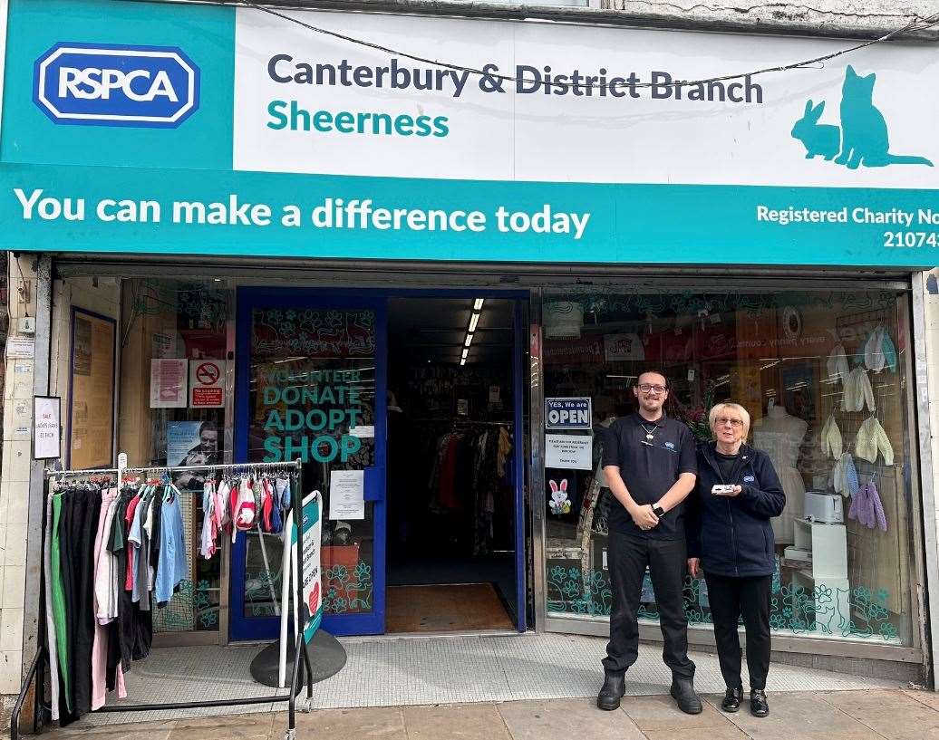 Sandra and volunteer Jack Turner, 28, who has also volunteered at the shop for almost 10 years