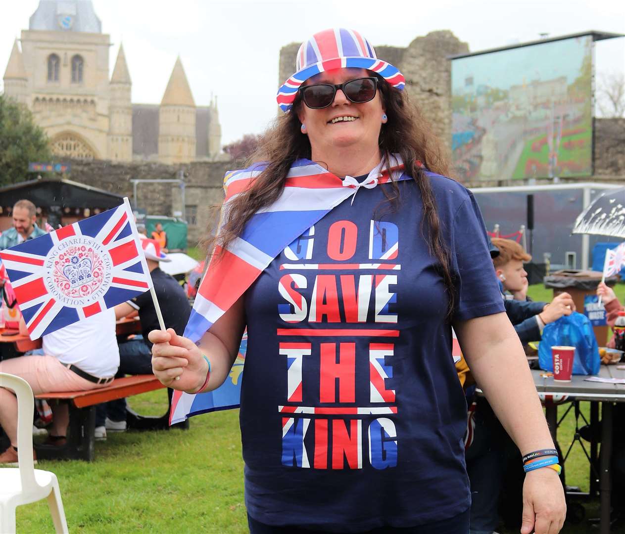 T-shirts read God Save The King. Picture: Rachel Evans