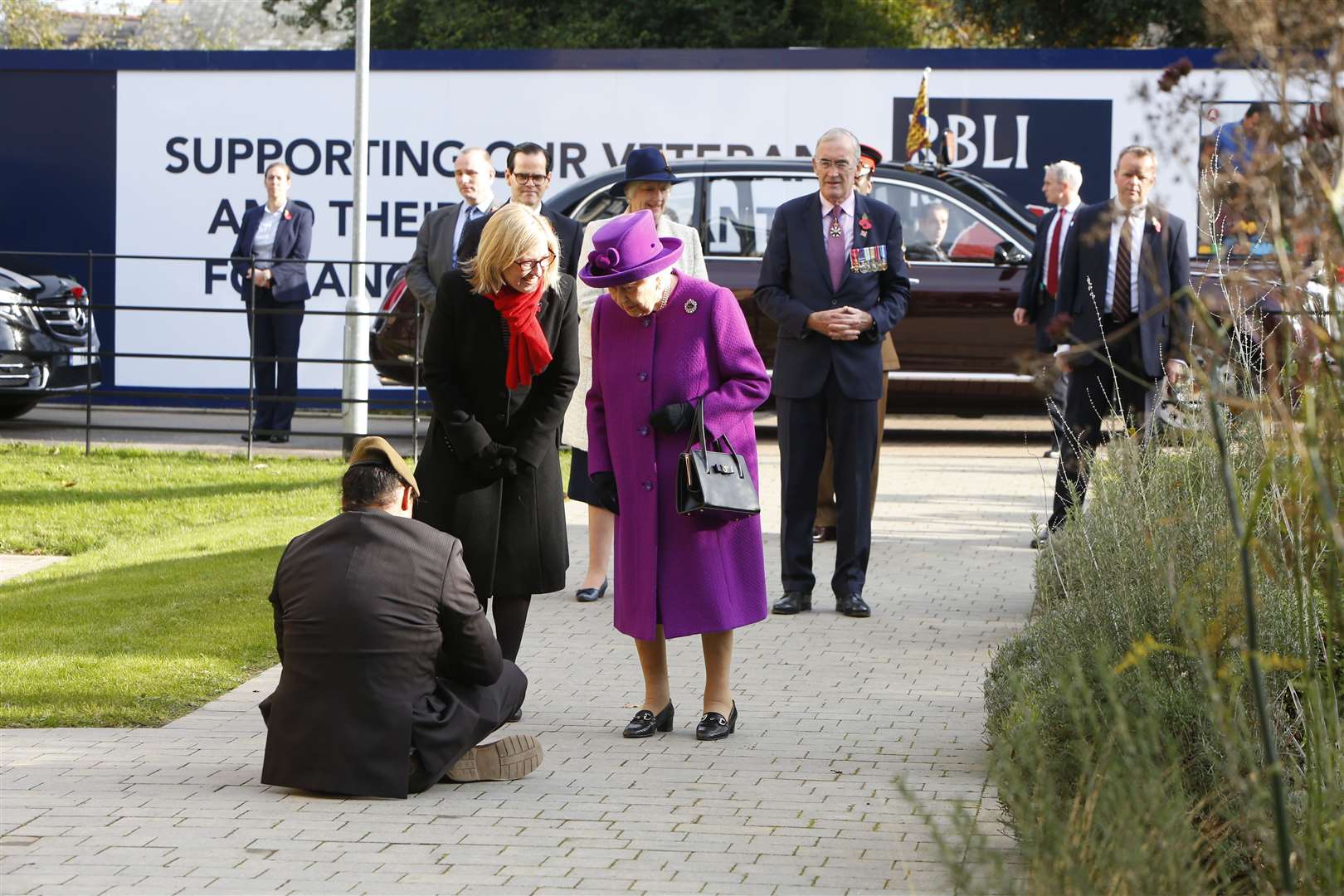 A Fijian performed a traditional dance for The Queen