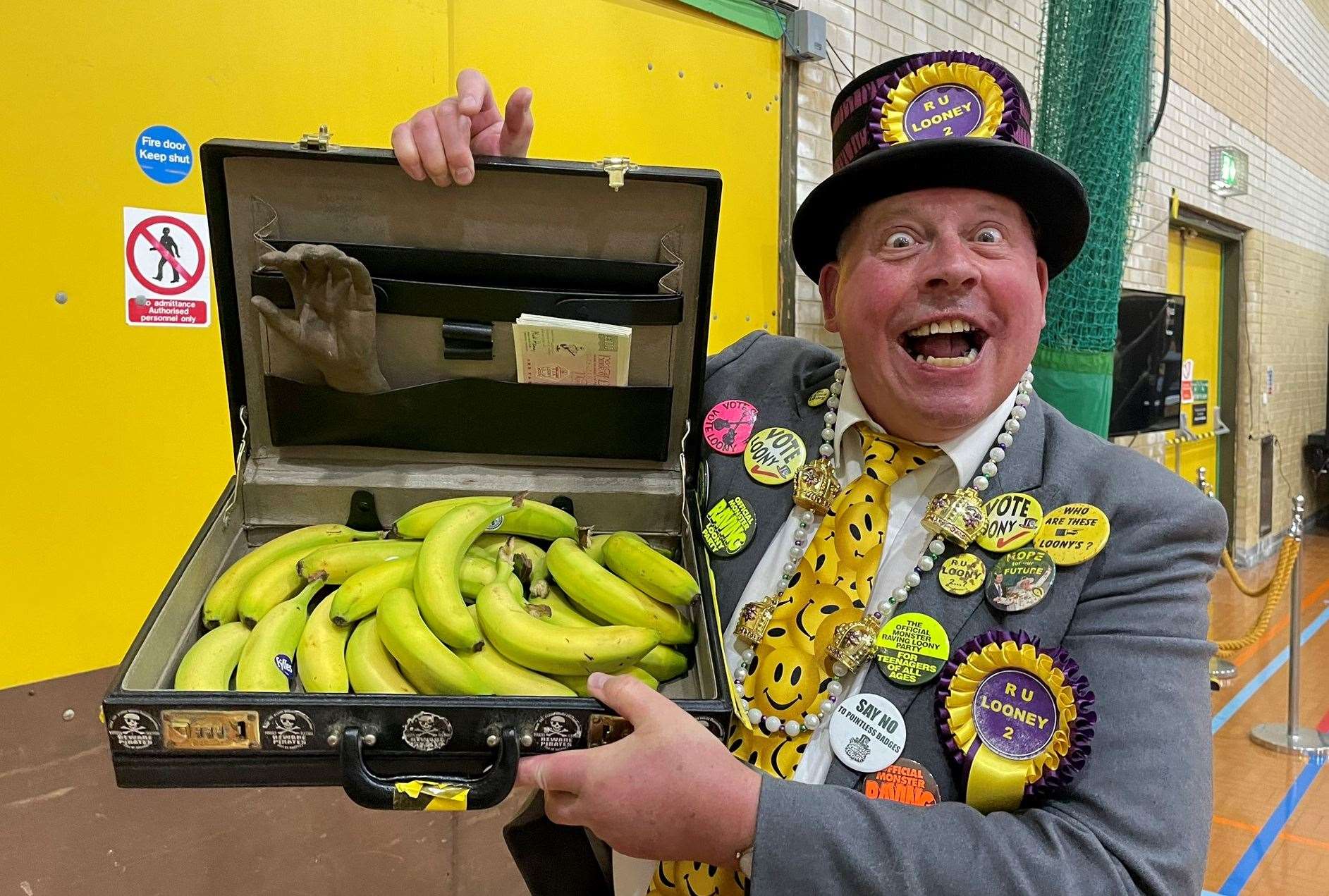 Candidate for the Monster Raving Looney party for the Sittingbourne and Sheppey seat Mad Mike