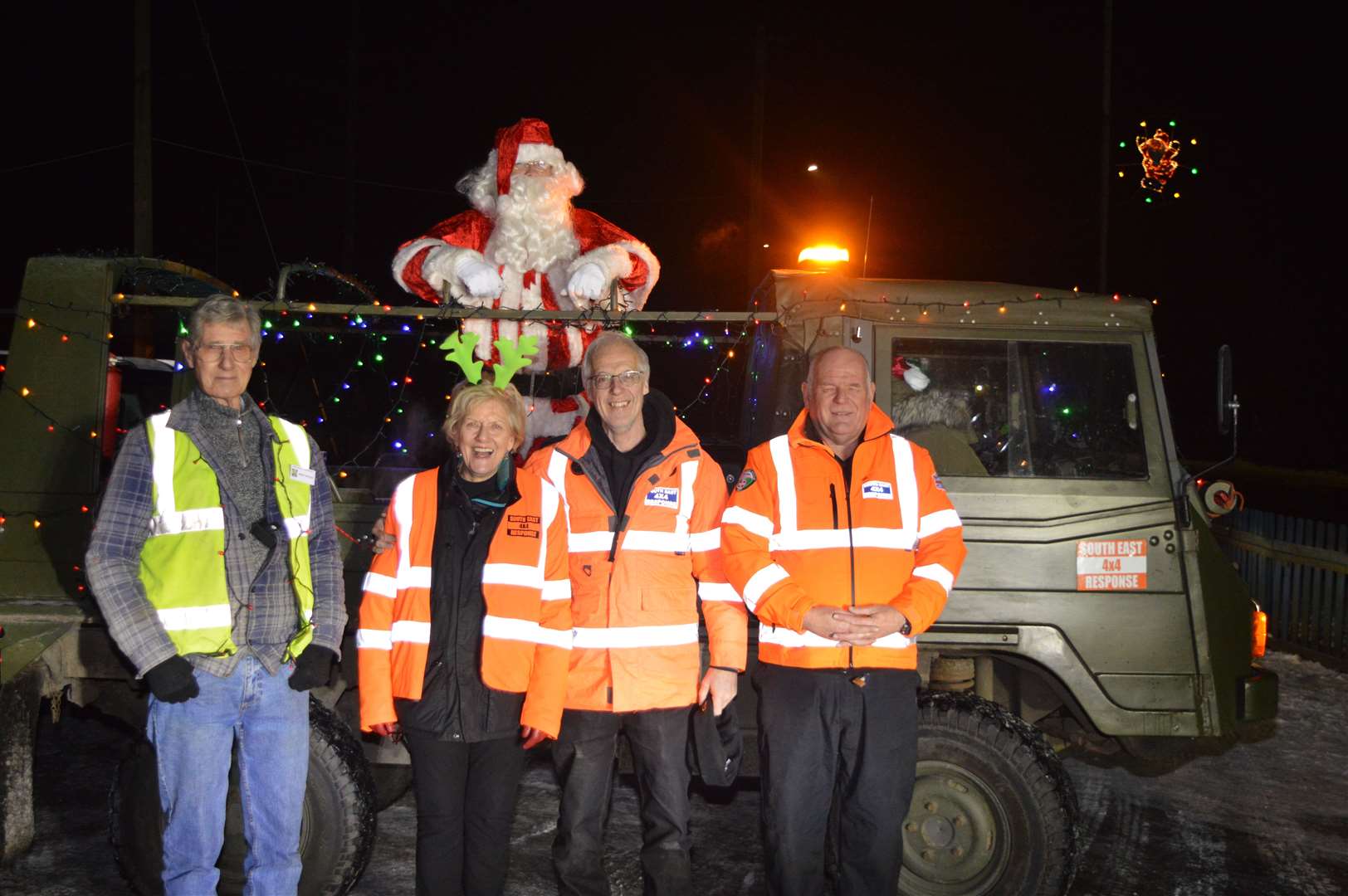 Charity South East 4x4 Response organised a Santa Run around Platt and Borough Green. Picture: SE4x4R