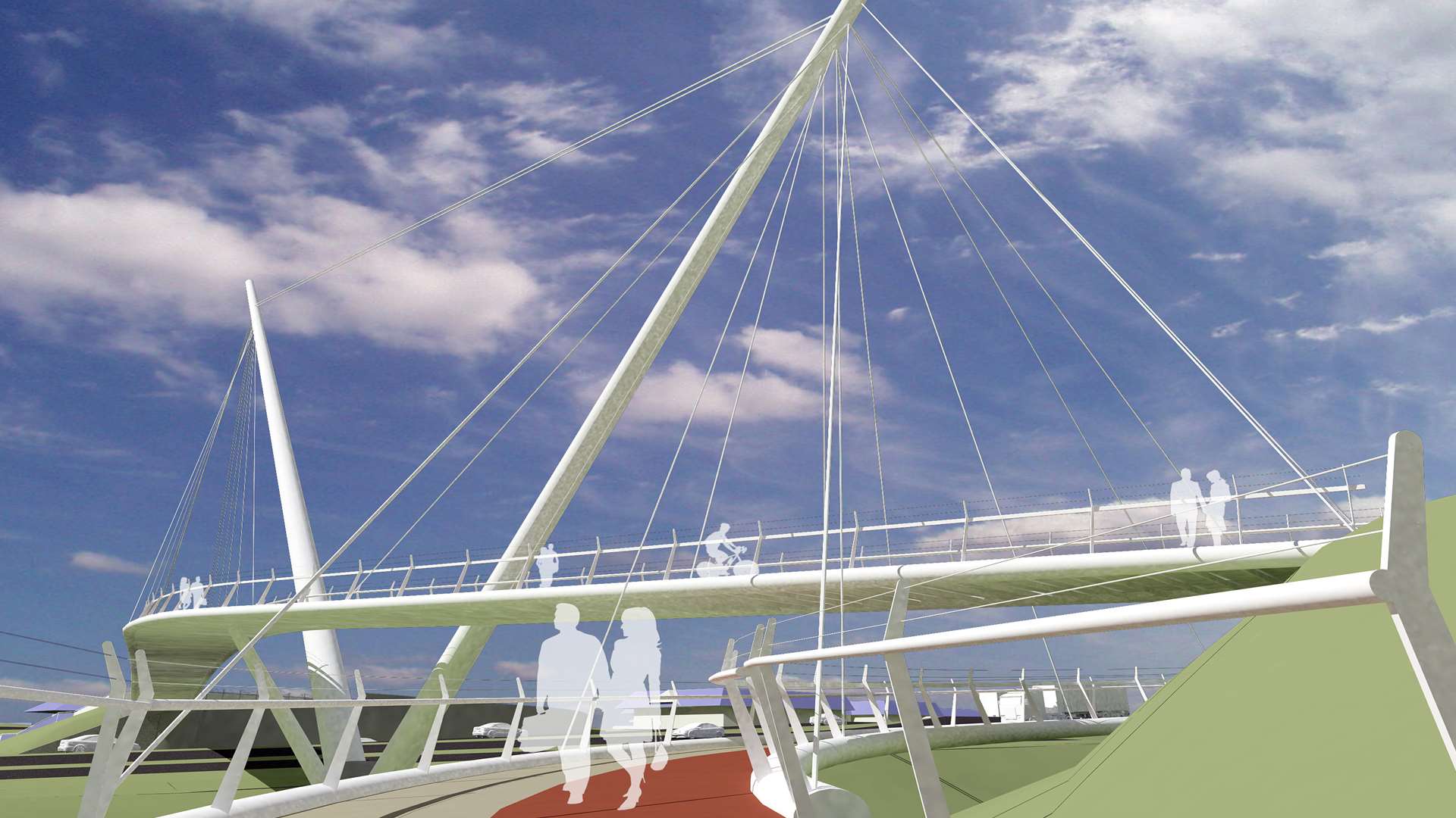 Artist's impression of the M20 bridge