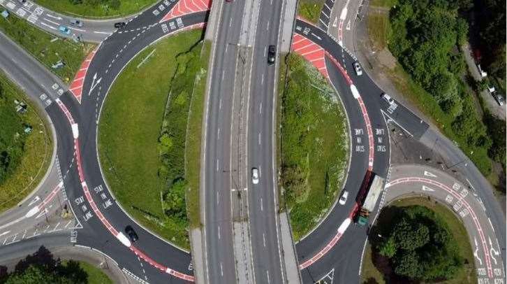 The re-drawn Running Horse Roundabout