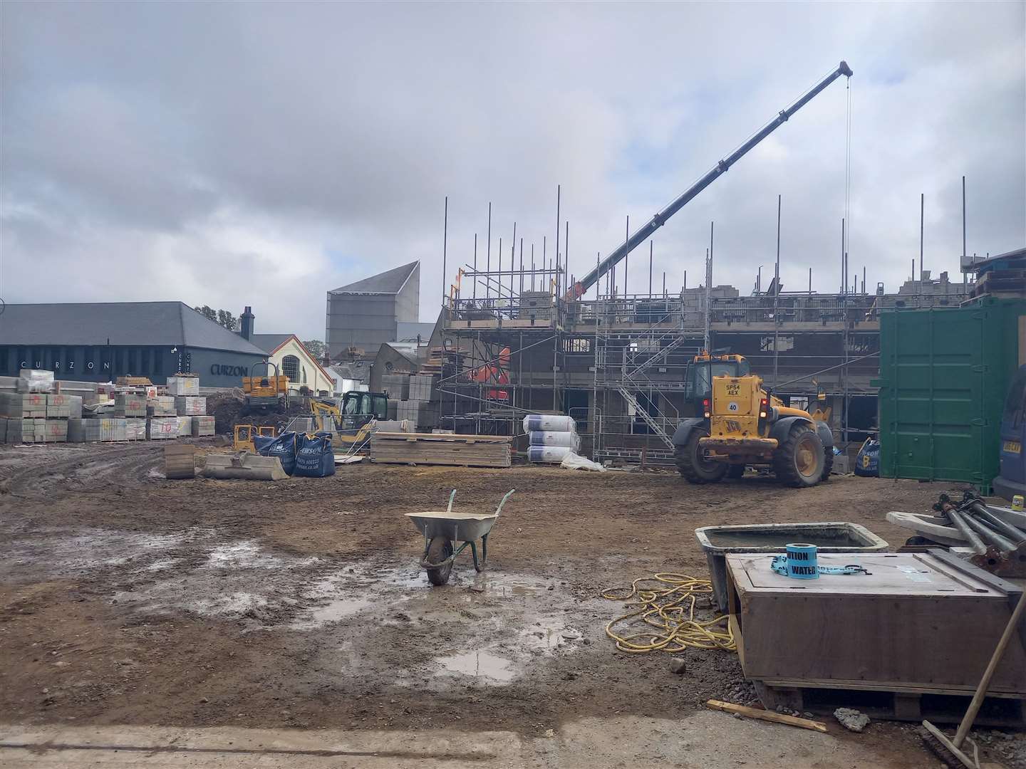 The construction site, as seen from Pound Lane