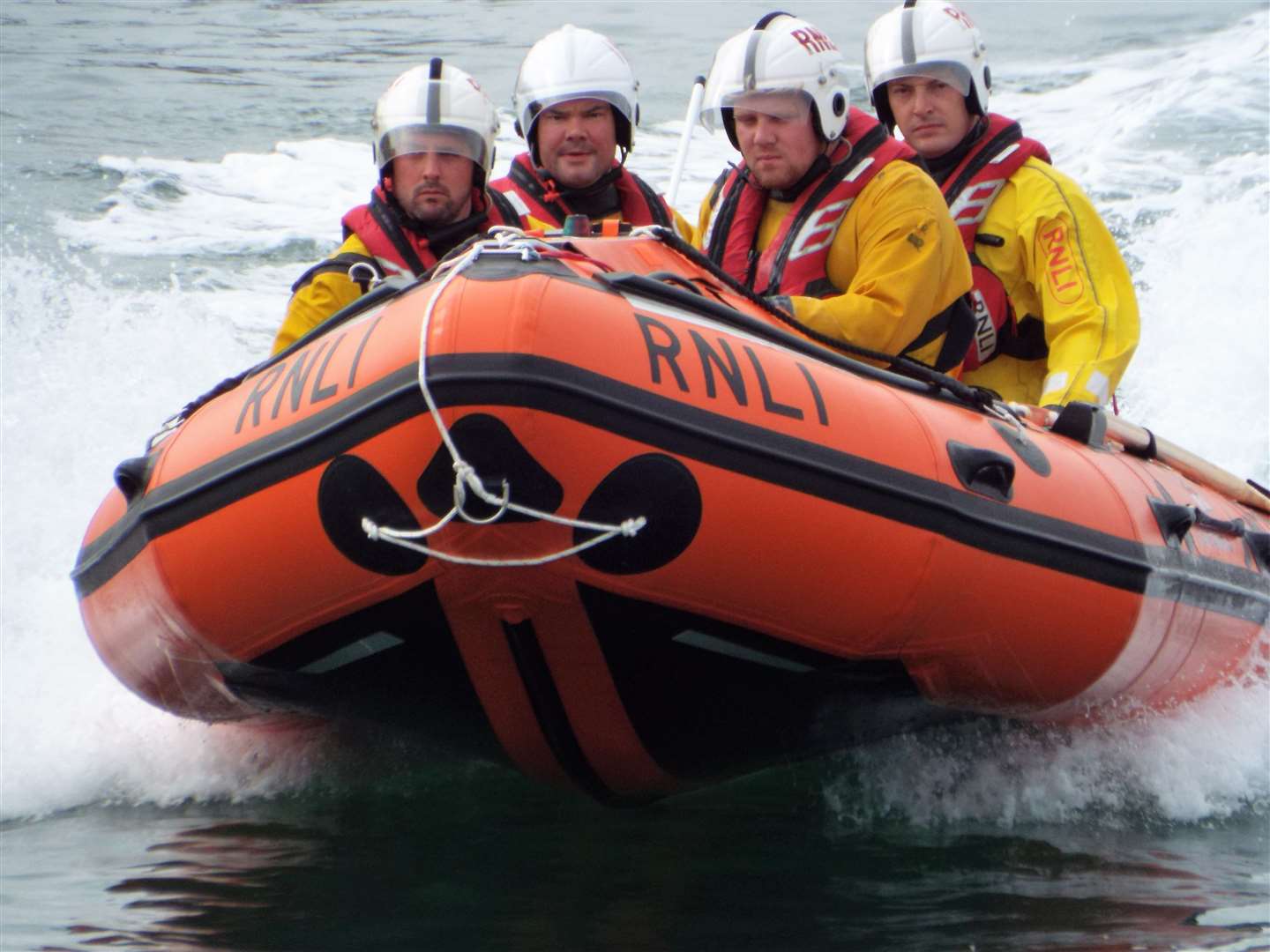 Sheerness inshore lifeboat crew in action on Buster. File photo: RNLI