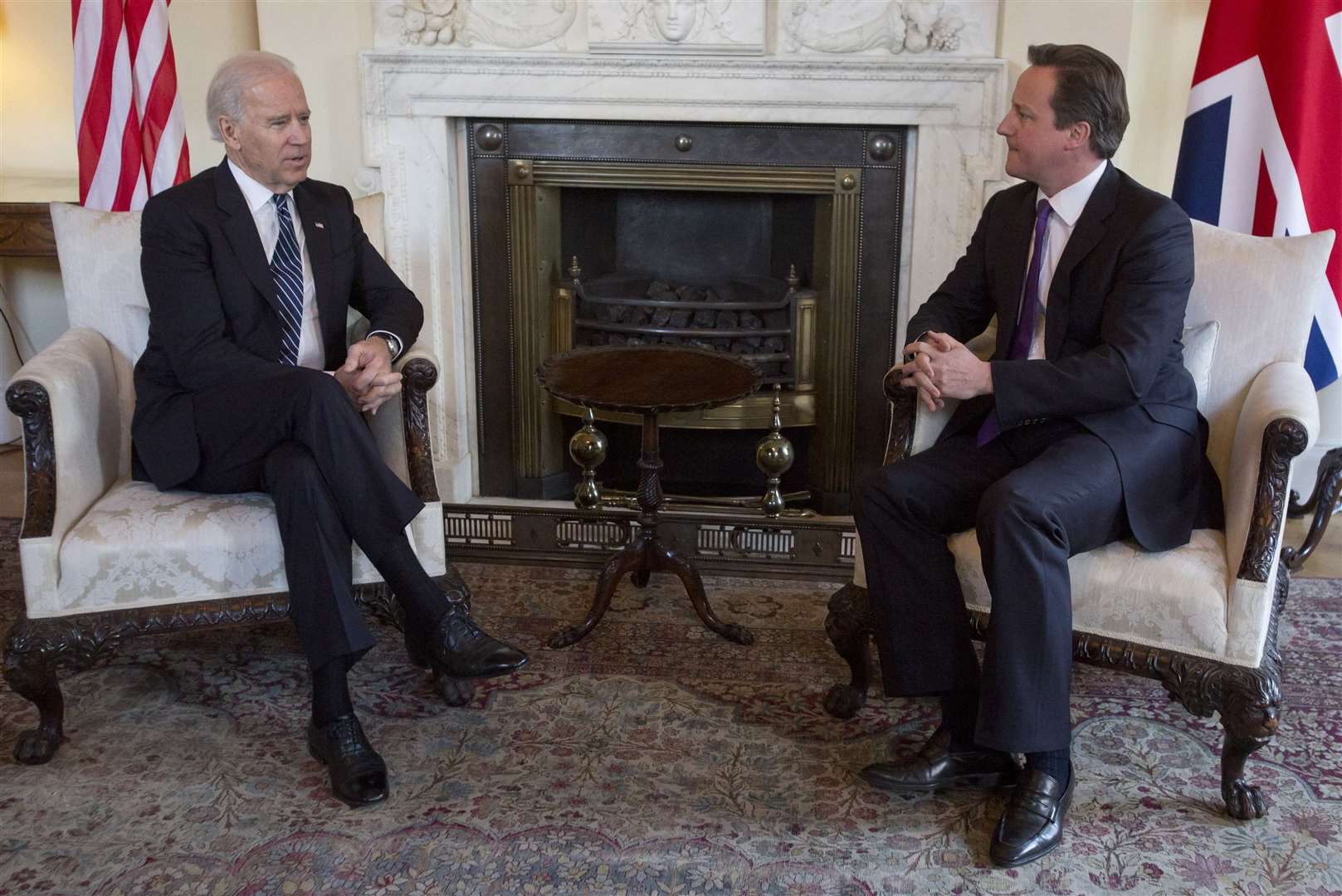 Joe Biden, then US Vice President , met then prime Minister David Cameron at 10 Downing Street (Neil Hall/PA)