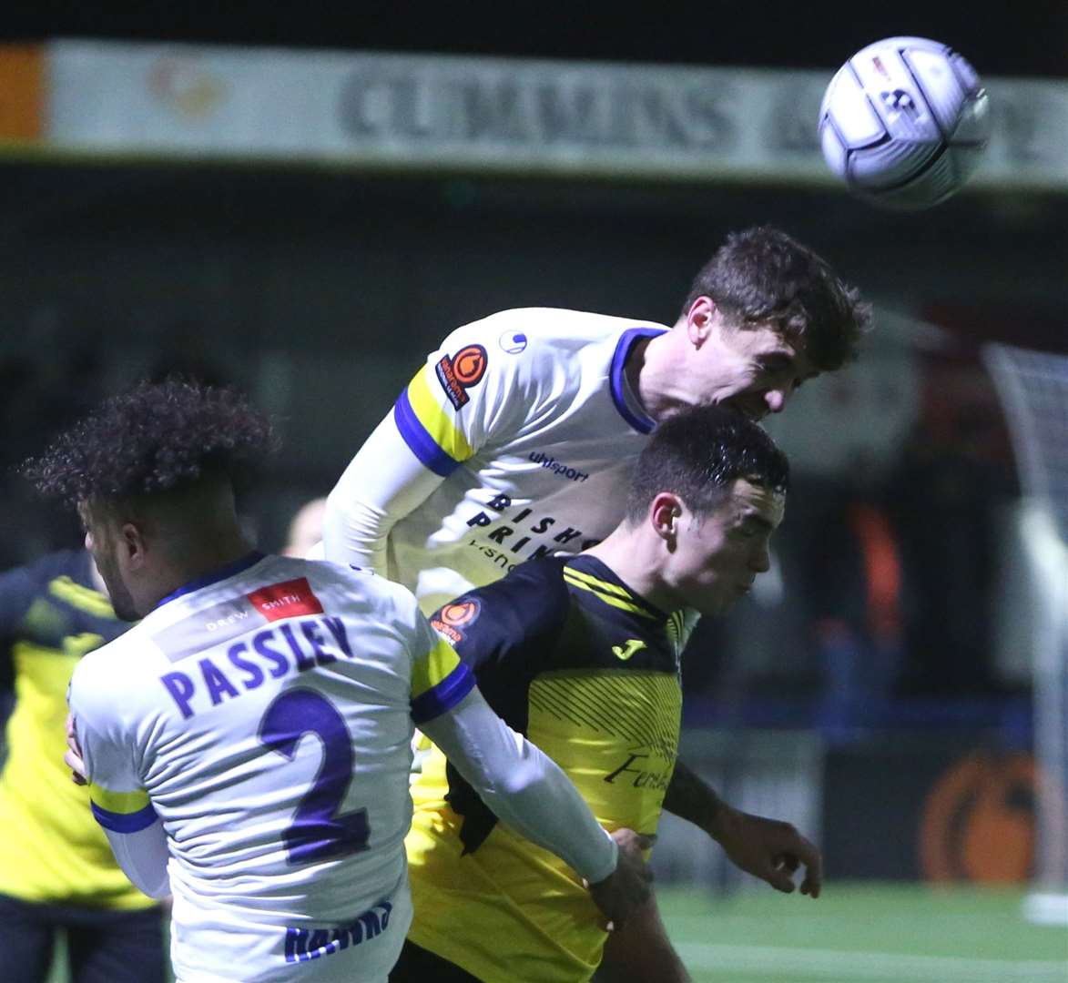 Action from Tonbridge's midweek match at Havant. Picture: Dave Couldridge