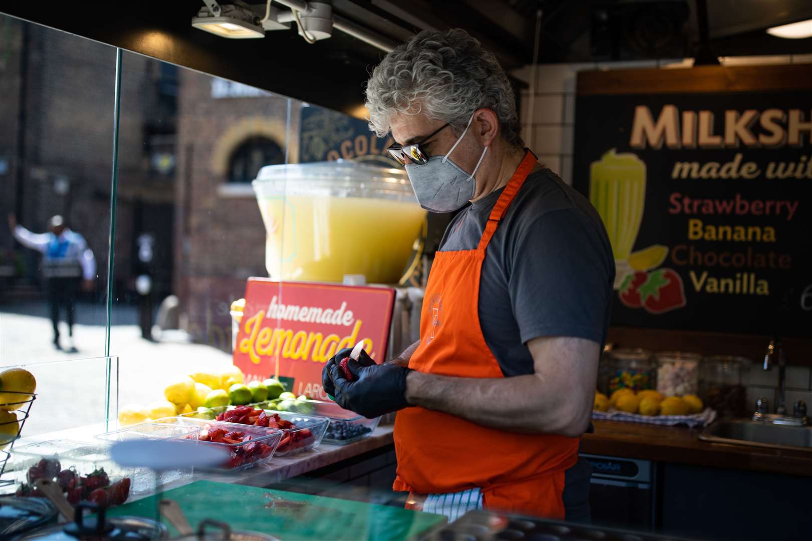 Traders have been urged to wear face masks (Aaron Chown/PA)