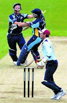 A Yorkshire run out v Kent