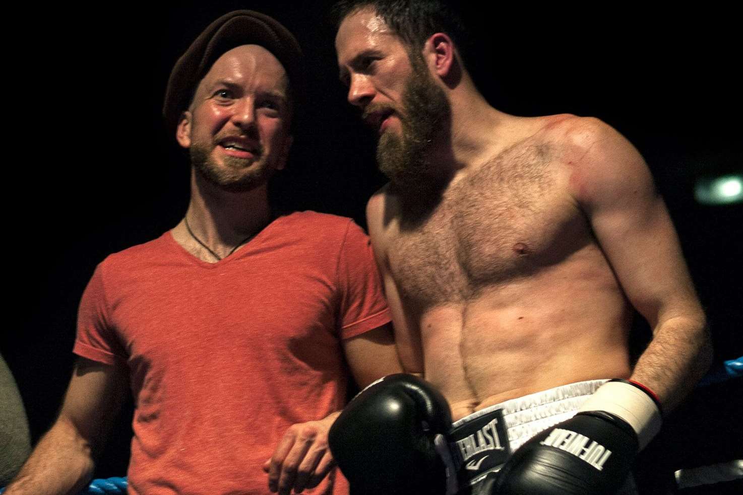 Ed Targett (right) with his brother at a Margate boxing show