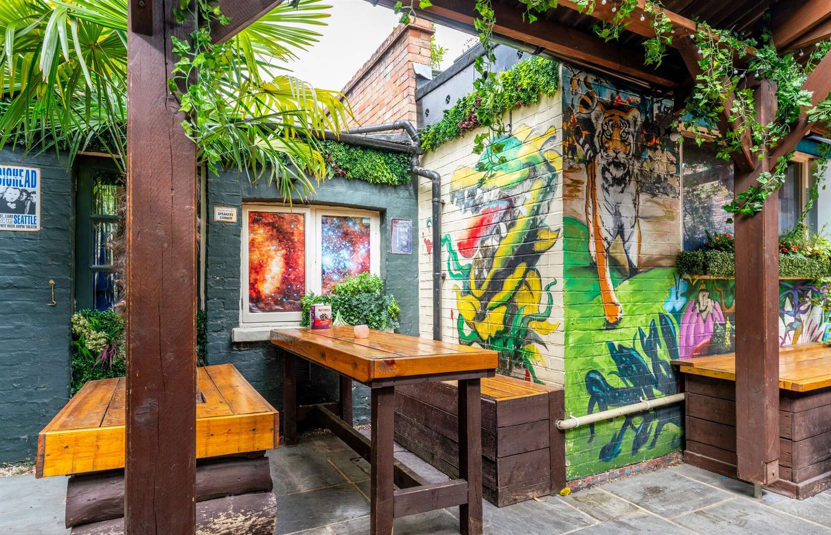 The refreshed outside space at the rear of the Foresters Arms, Tonbridge