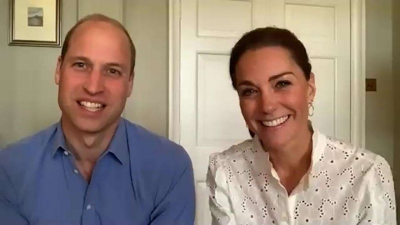 The Duke and Duchess of Cambridge take part in a video call during Volunteers Week (Kensington Palace/PA)