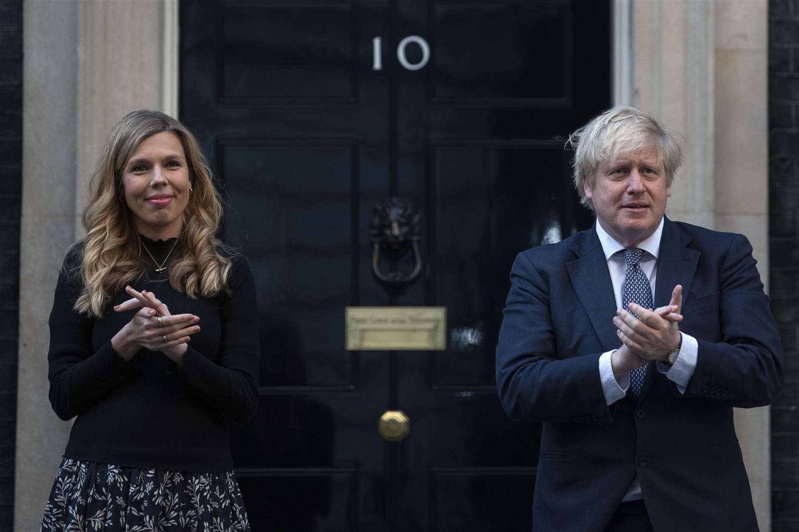 Carrie Symonds and Prime Minister Boris Johnson (Victoria Jones/PA)