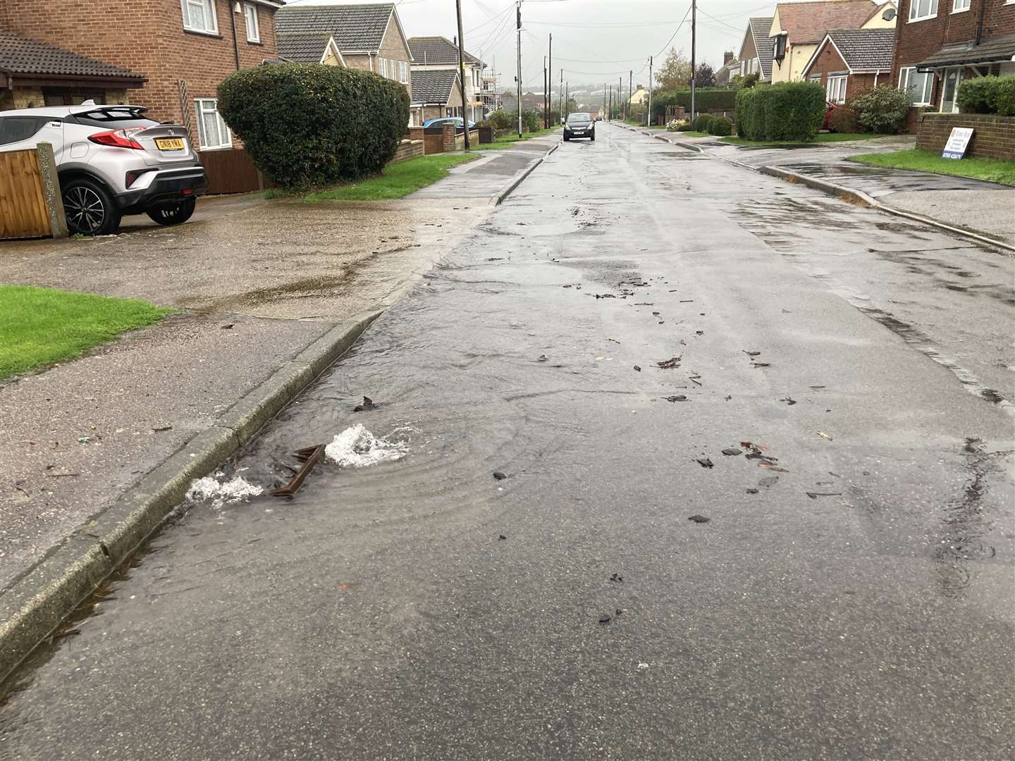 Flooding in Minster on Sheppey. Picture: John Nurden