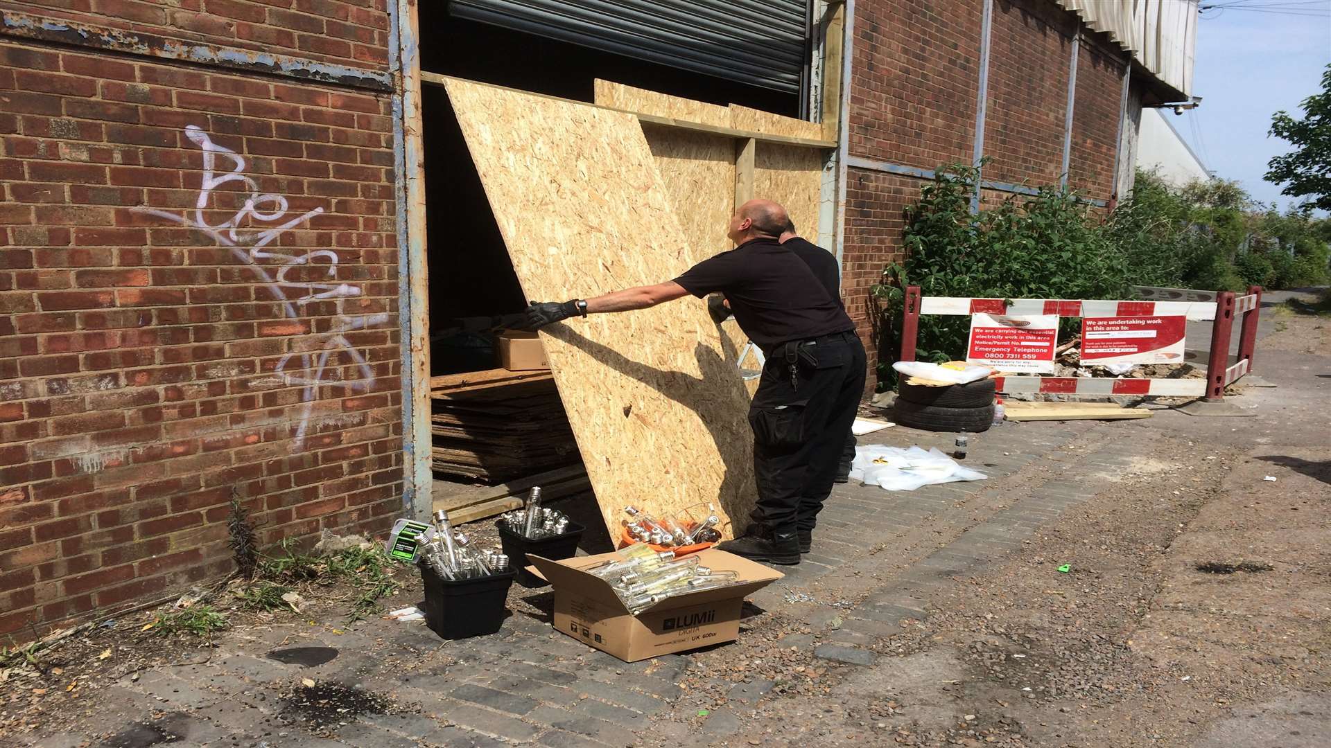 Police raided this factory at Gravesend's Canal Basin