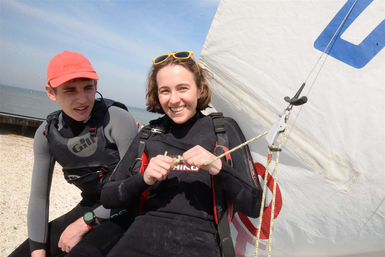 Whitstable Yacht Club members prepare for a sail on Good Friday. Pic: Chris Davey