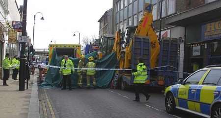 The scene shortly after the accident. Picture: JOHN WESTHROPE