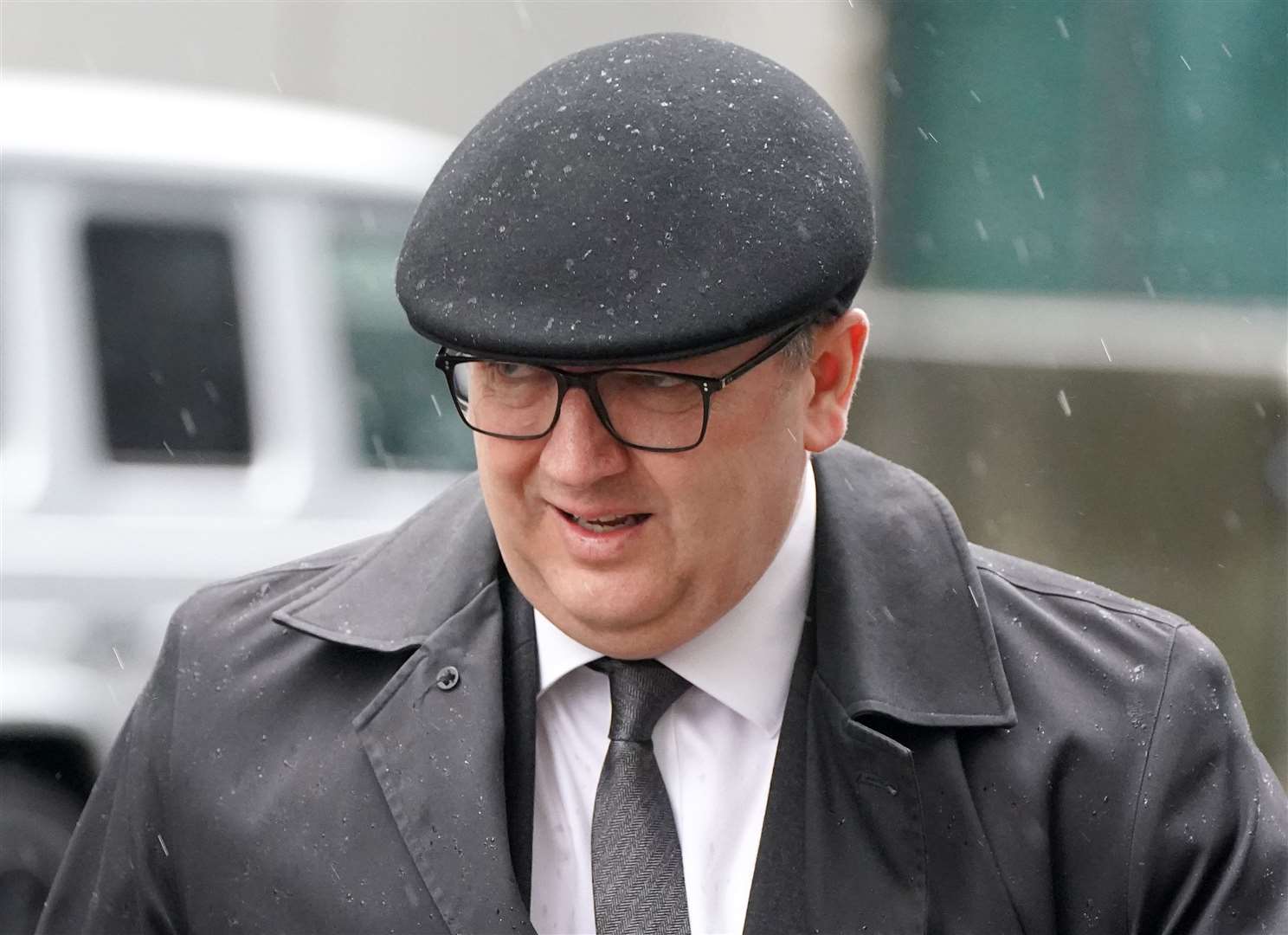 Airdrie FC director Paul Hetherington arrives at the hearing (Andrew Milligan/PA)