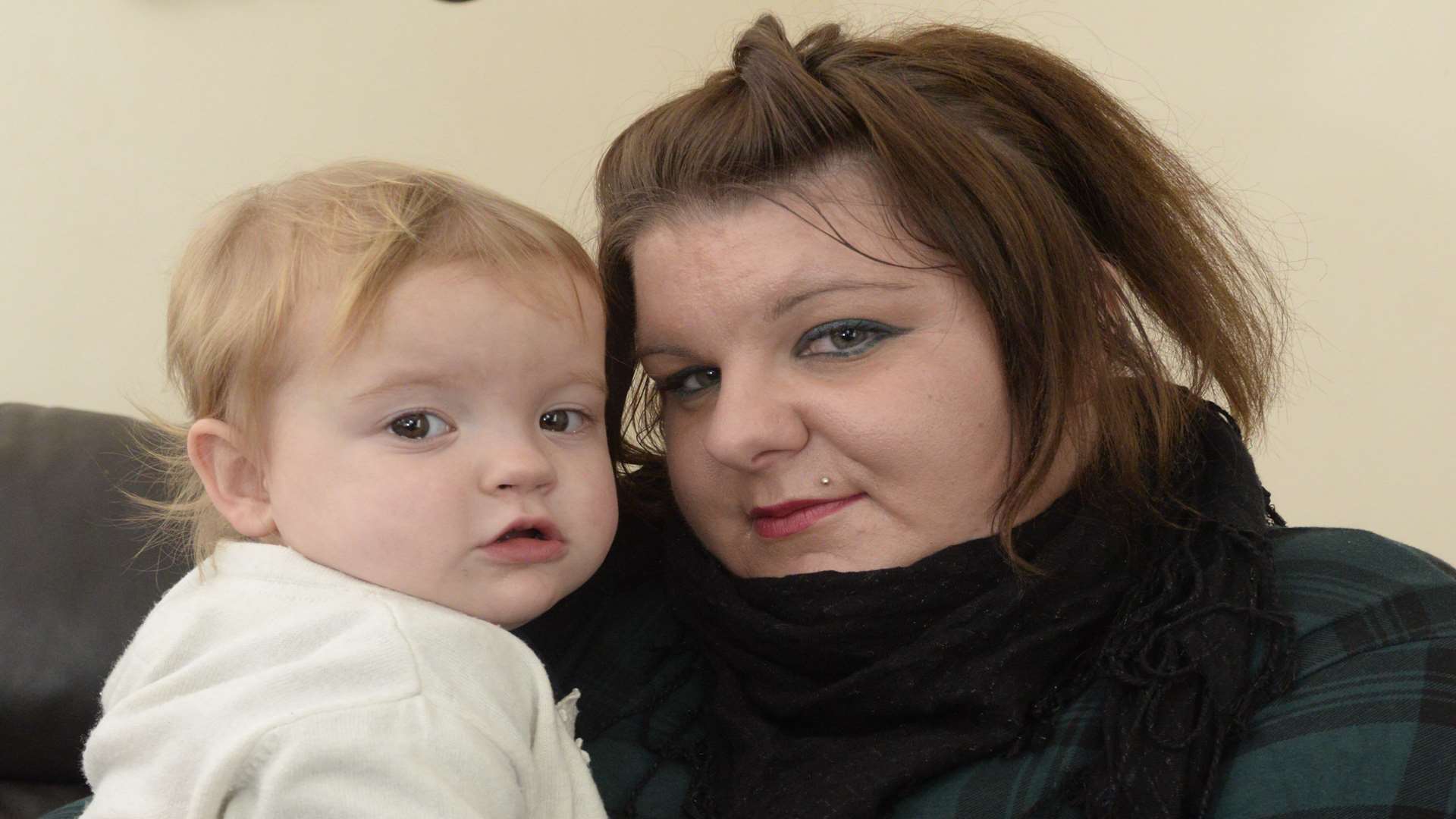 Claire Lewis and her daughter Harleigh-Jade, 22-months, of Byron Avenue, Margate who was allegedly bitten by a dog.