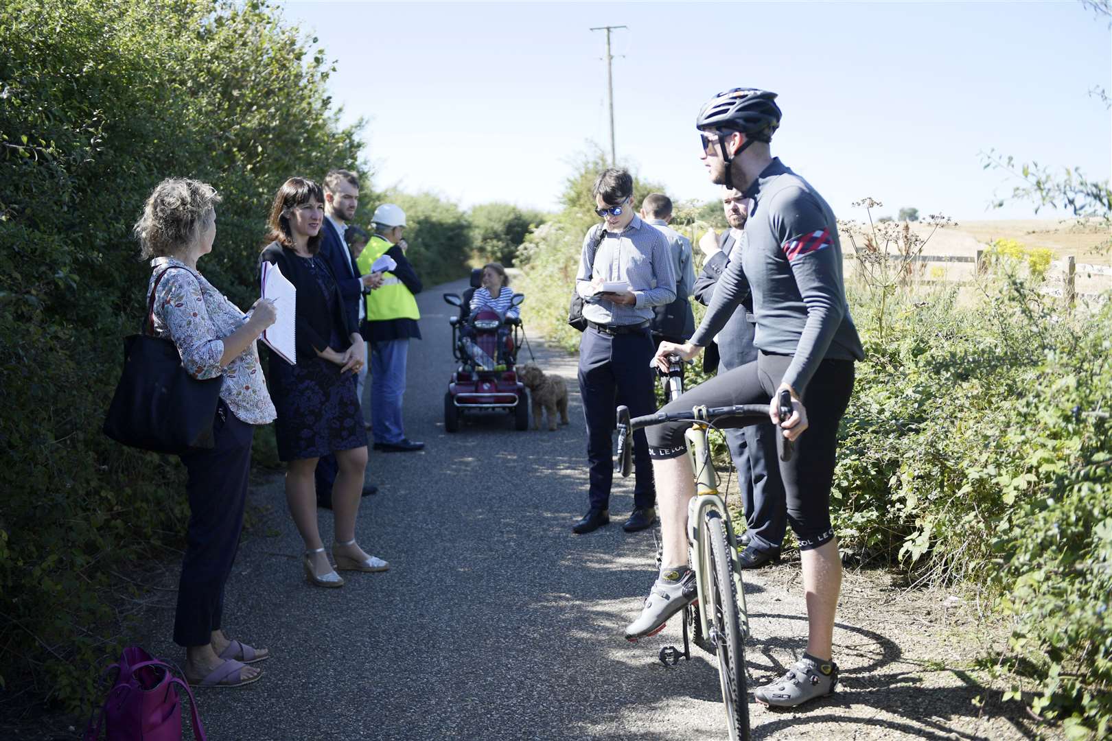 The MPs met with residents at the site this morning