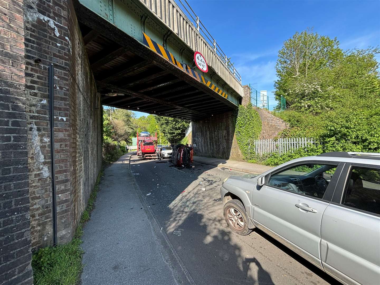 The A26, Eridge Road, Tunbridge Wells is currently blocked in both directions. Picture: Angus Walker