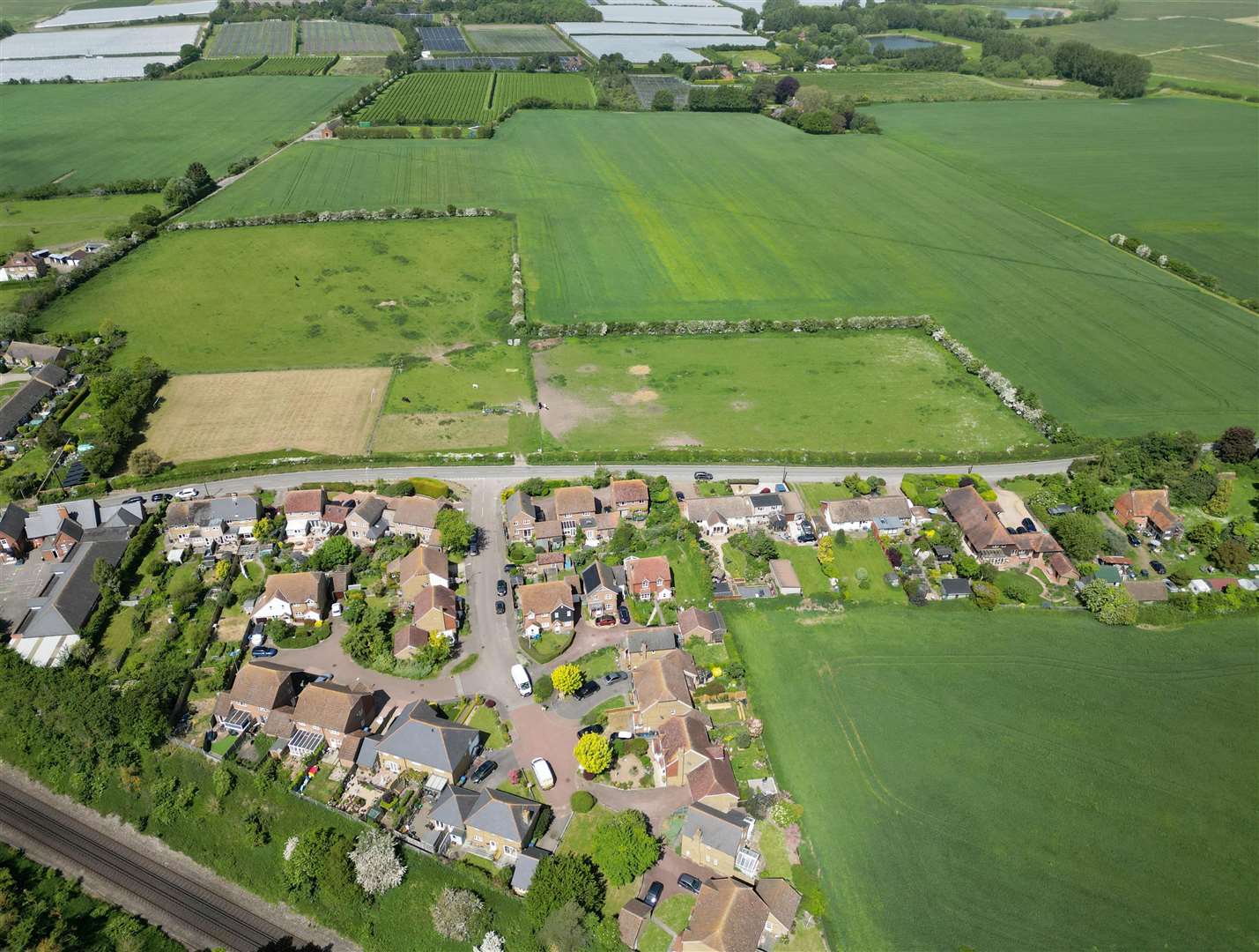 Land adjacent to the Headhill and Seasalter roads, running through Graveney, where building work has been proposed for 46 new homes. Picture: Barry Goodwin