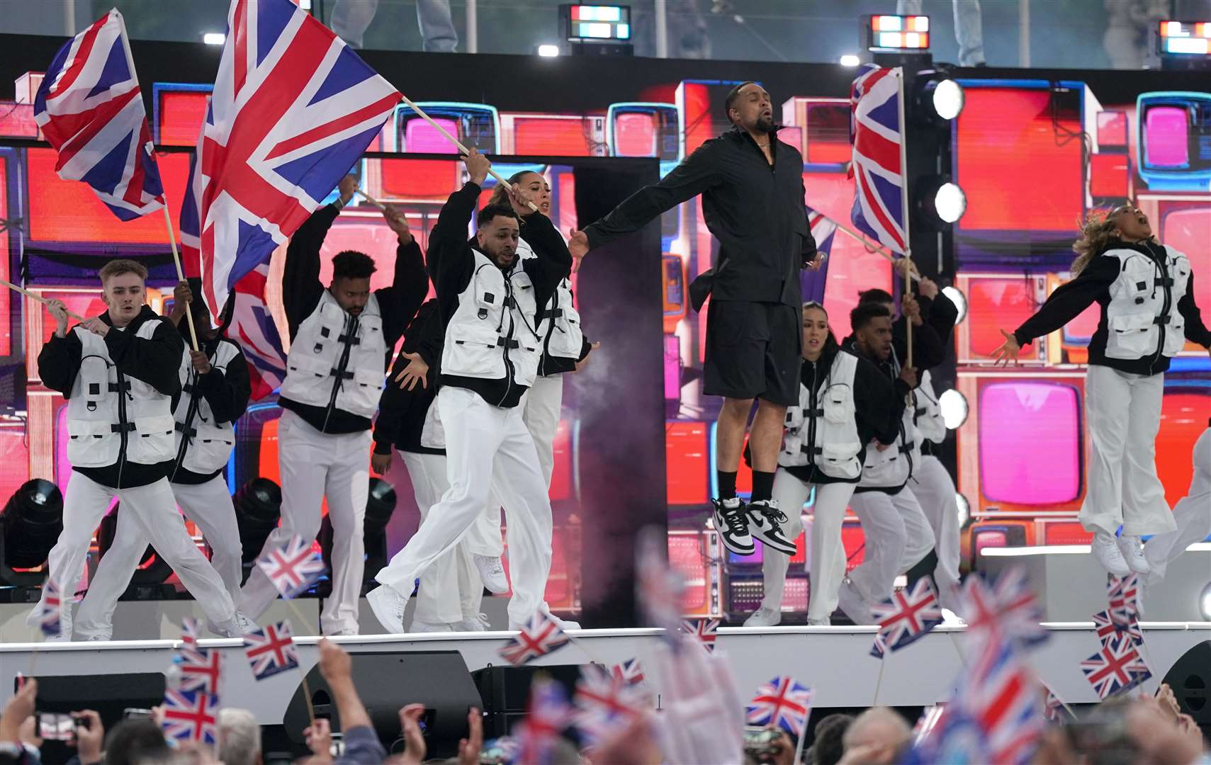 Diversity delivered an energetic routine to a number of British songs popular throughout the Queen’s reign.(Victoria Jones/PA)