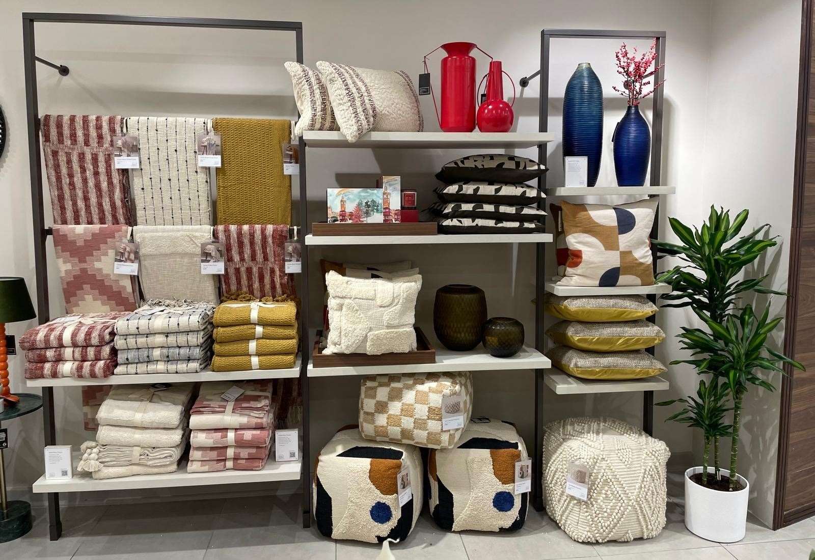 The homeware brand sells hand-crafted cushions and scented candles. Picture: Umpf