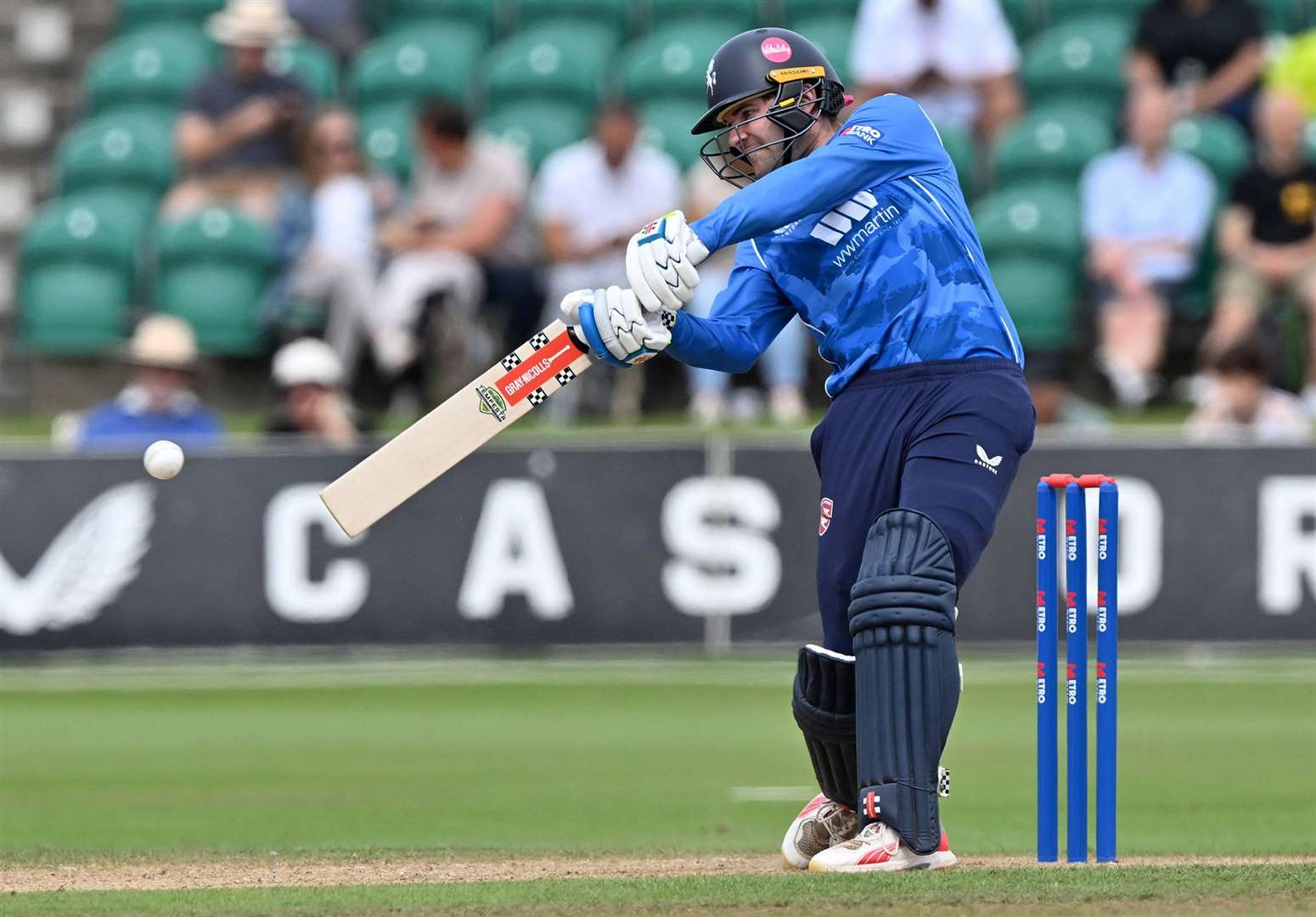 Marcus O'Riordan - the only Kent batsman to reach a half-century against Middlesex on Sunday. Picture: Keith Gillard