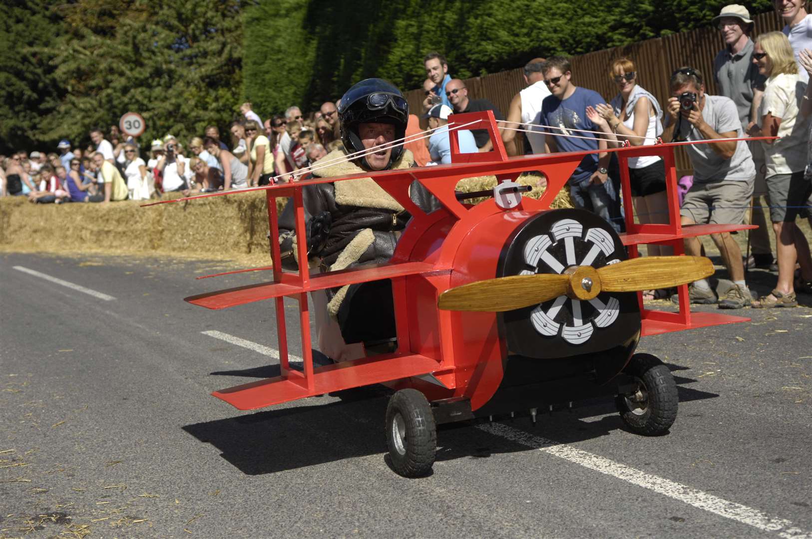 The Red Barron (Bob Hughes) was ready for take-off. Picture : Gary Browne