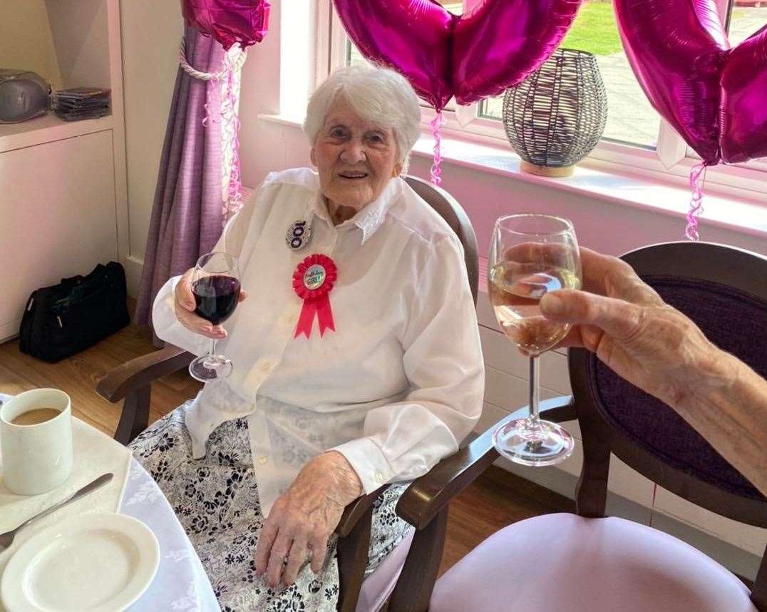Glad Field celebrated her 100th birthday. Picture: Friston House Care Home