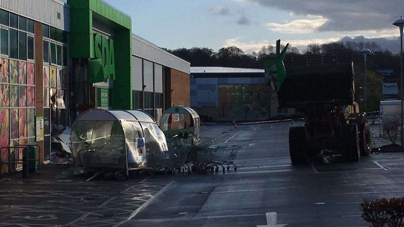 Ram raid at Longfield Road, Tunbridge Wells Asda (8267443)