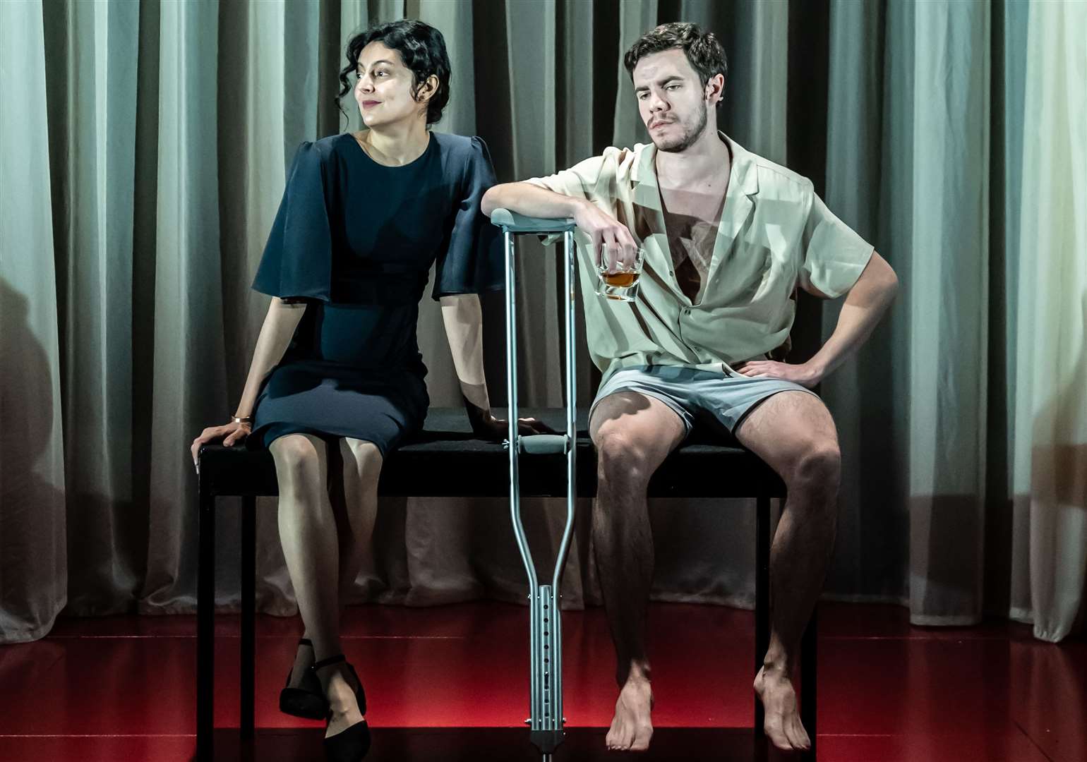 Shanay Rafaat and Oliver Johnstone in Cat On a Hot Tin Roof. Picture: Marc Brenner