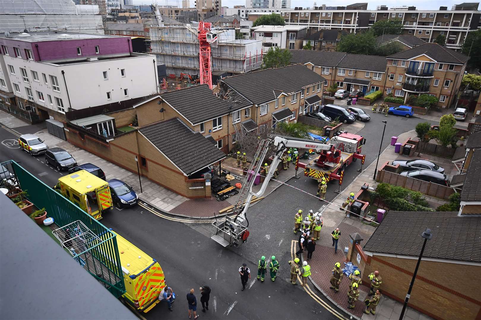 The scene in Bow, east London, on Wednesday (Victoria Jones/PA)