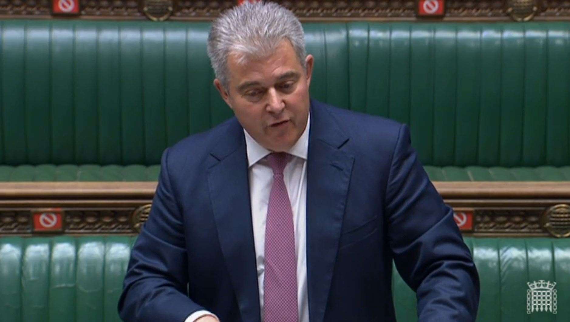 Northern Ireland Secretary Brandon Lewis speaking in the House of Commons (House of Commons/PA)