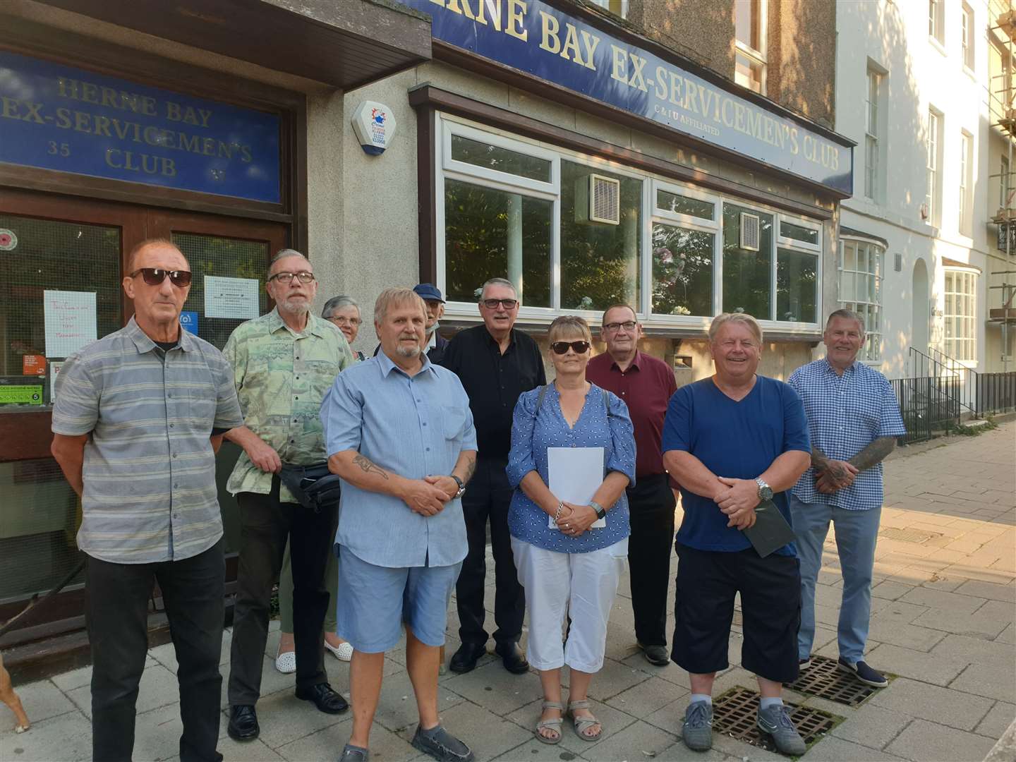 Chris Coshall (centre) with several other members of the Ex-Servicemen's Club new committee