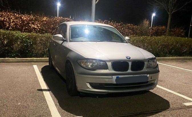 The driver of a BMW was issued with a traffic offence report after being stopped by police. Picture: Kent Police Roads Policing Unit