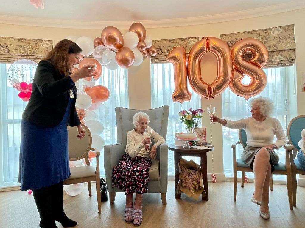 Ms Clifton was thrown a tea party by staff at Foxbridge House (Care UK)