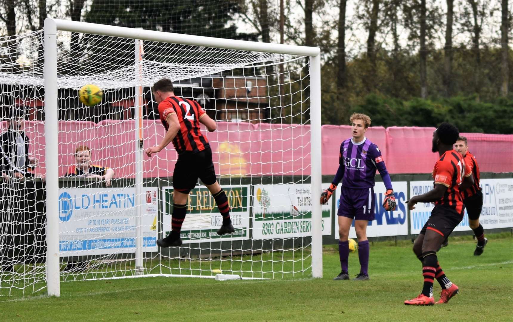 Sam Flisher scores Sittingbourne's winner against East Grinstead Picture: Ken Medwyn