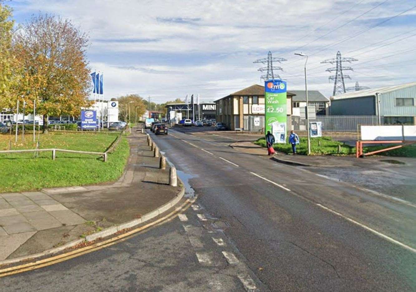 A motorcyclist was taken to hospital after a crash on Broad Oak Road, Canterbury. Picture: Google