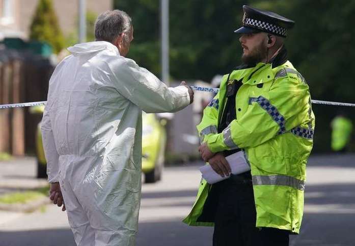 Forensics officers have been carrying out investigations. Picture: Peter Byrne/PA