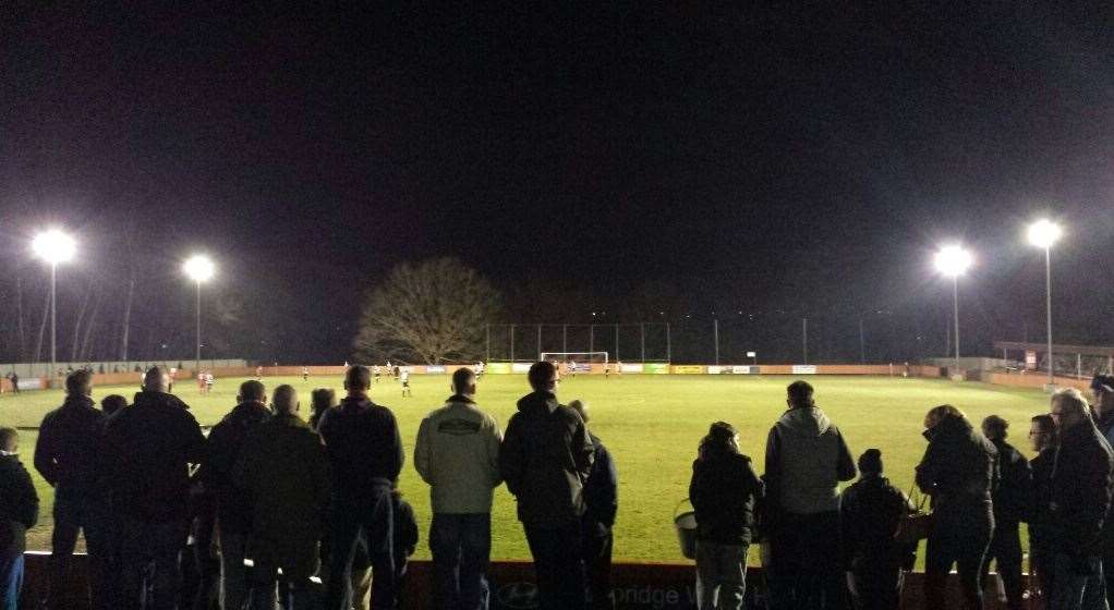 Under the lights at Tunbridge Wells FC, who visited Belgium and the Netherlands in the early days of football. Picture: Chris Lee