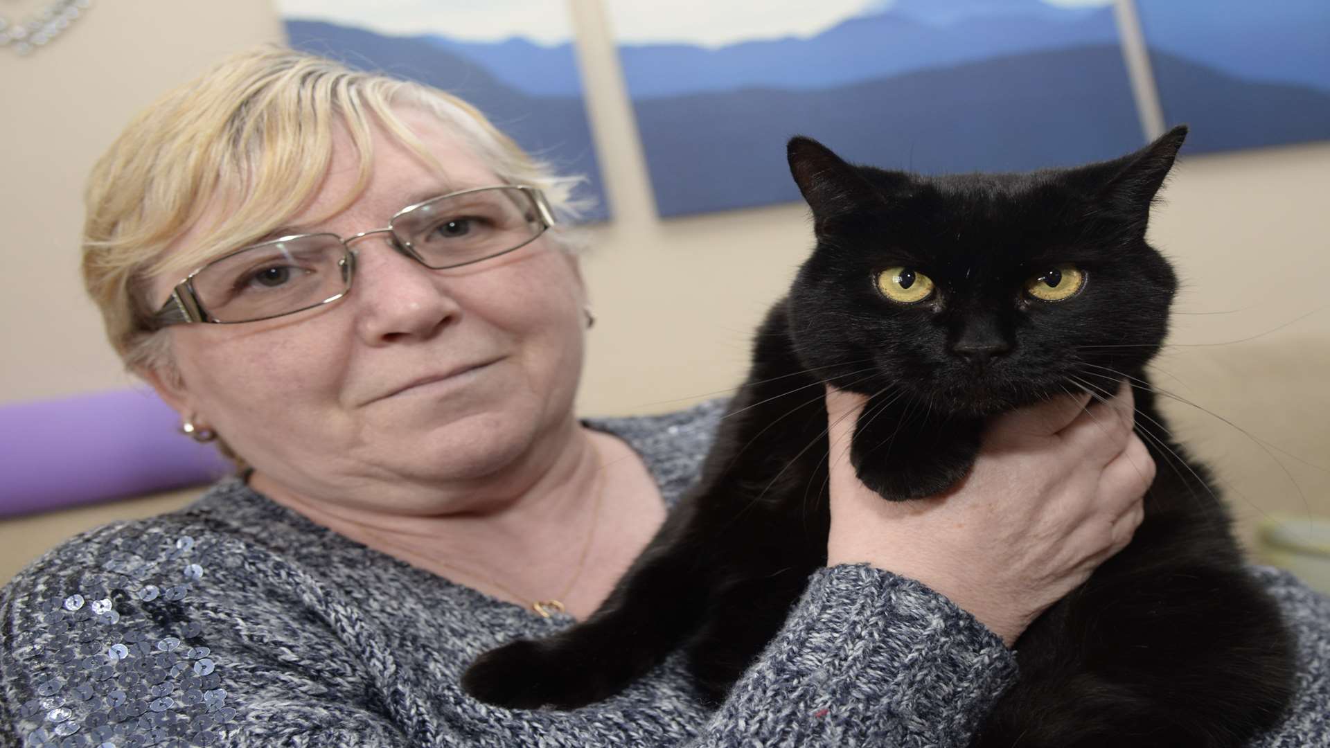 Doreen Belsey with her pet