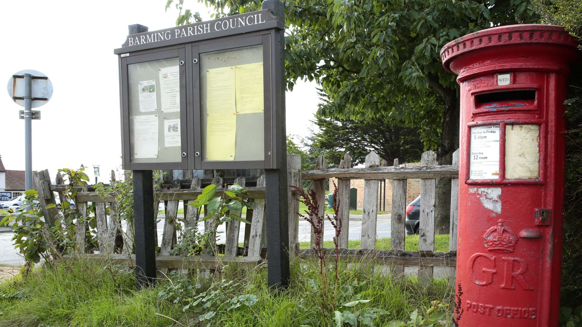 The Barming Air Mail pillar box - hidden beneath a coat of red paint