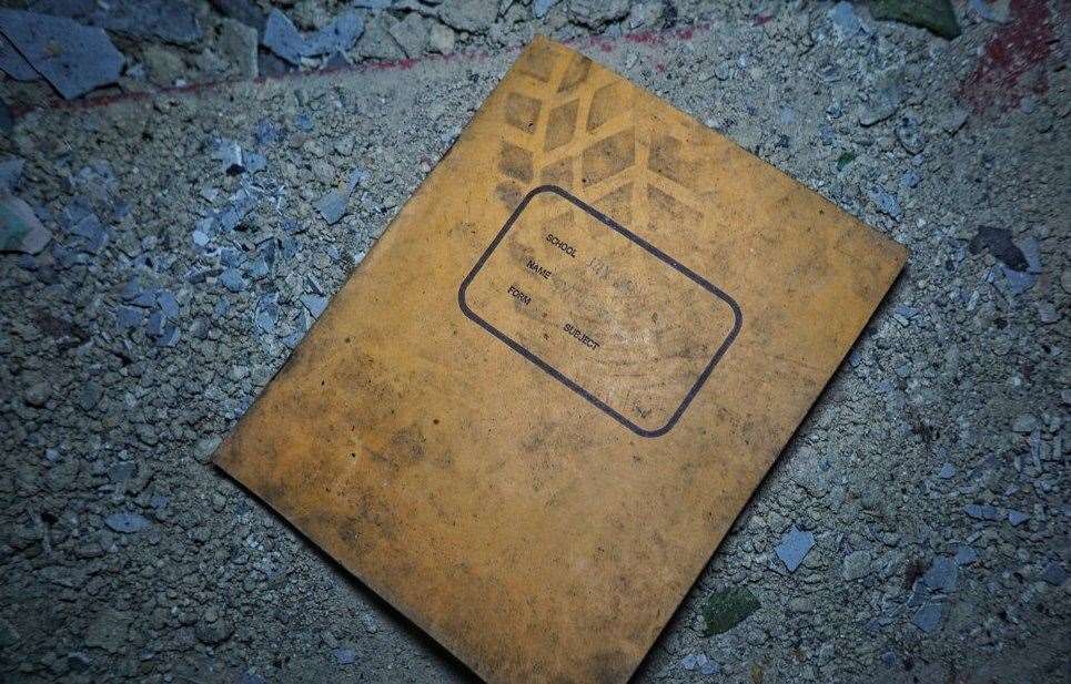 A text book found inside the abandoned St Matthew's Infants School in Borstal. Photo: Chloe Explores/28DaysLater