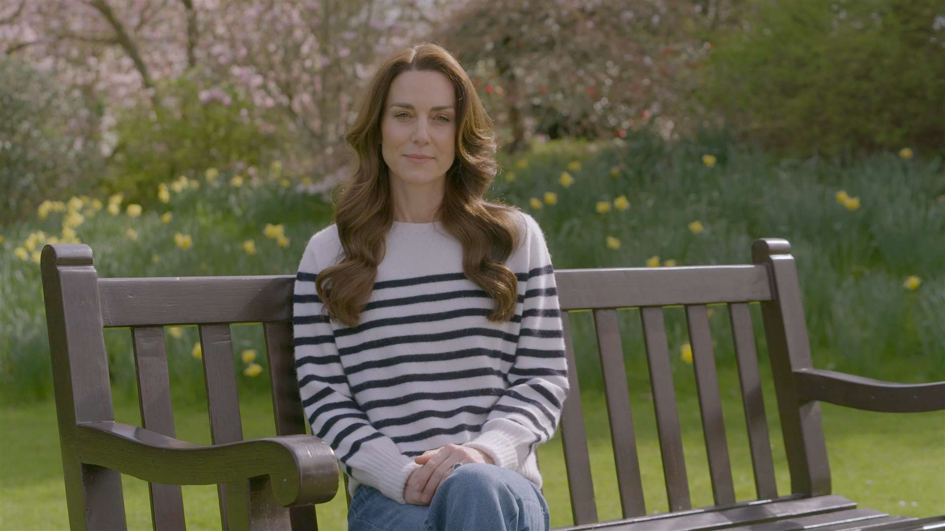 The Princess of Wales delivering her video message (Kensington Palace/PA)